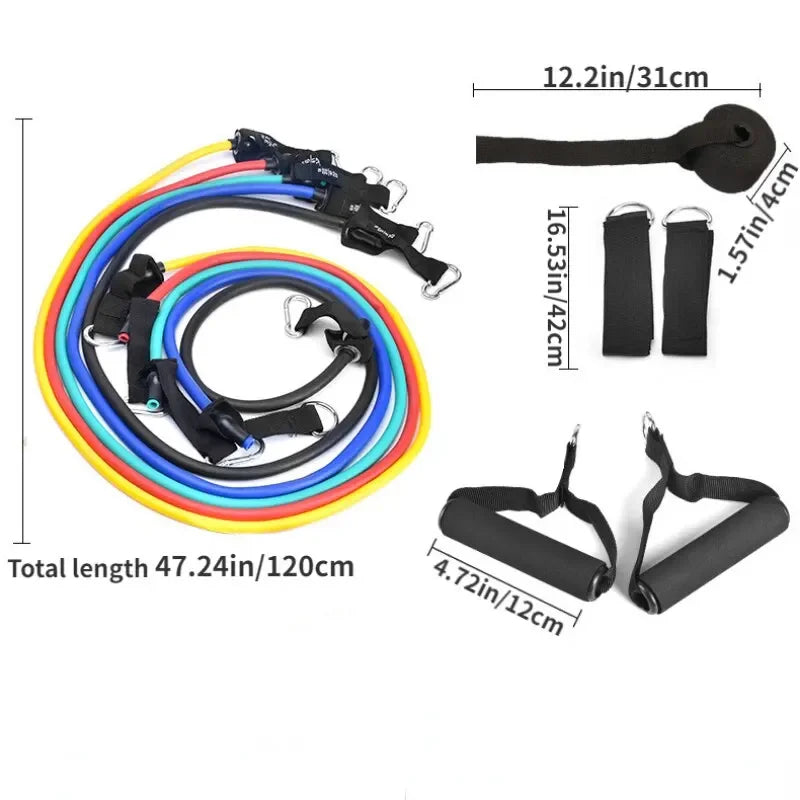 5- Tube Resistance Band Tension Rope