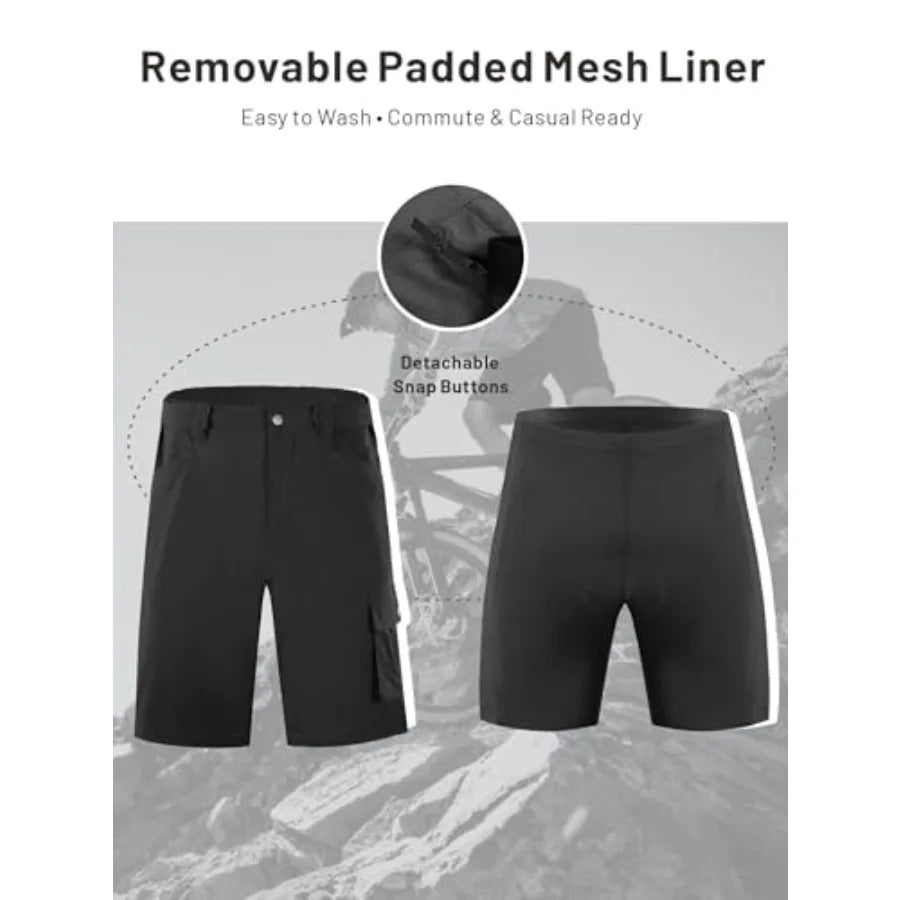 Men's MTB Bike Shorts with Removable Padded