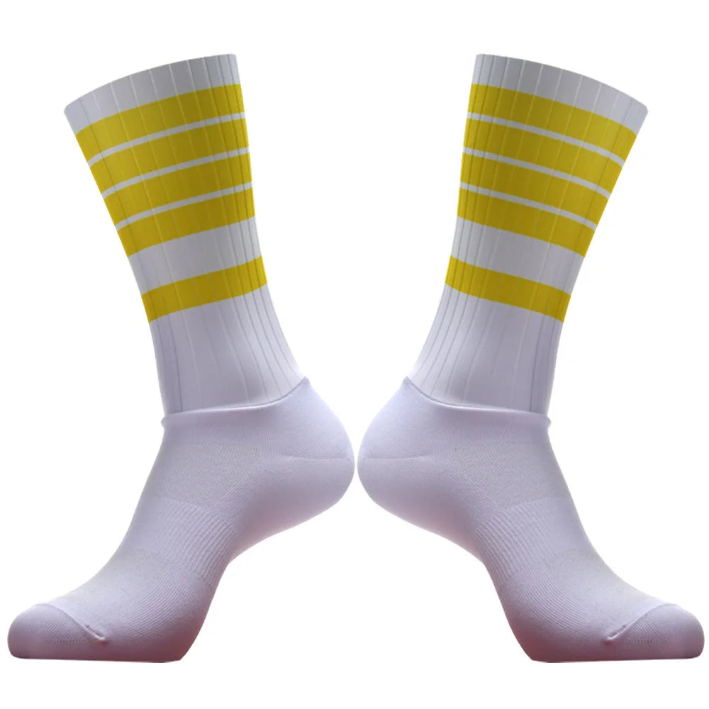 Striped Cycling Socks Non-Slip