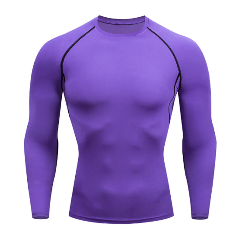 Men Bodybuilding Sports Compression T-Shirt LS