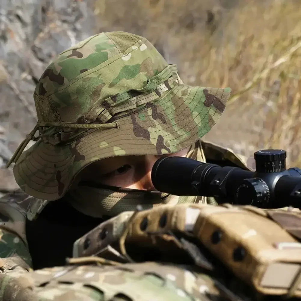 Tactical Camouflage Boonie Cap Wide Brim