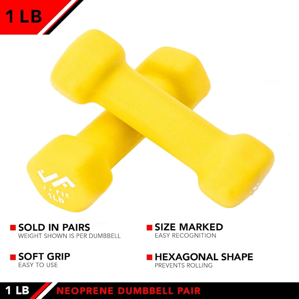 Neoprene and Vinyl Coated Dumbbell Set