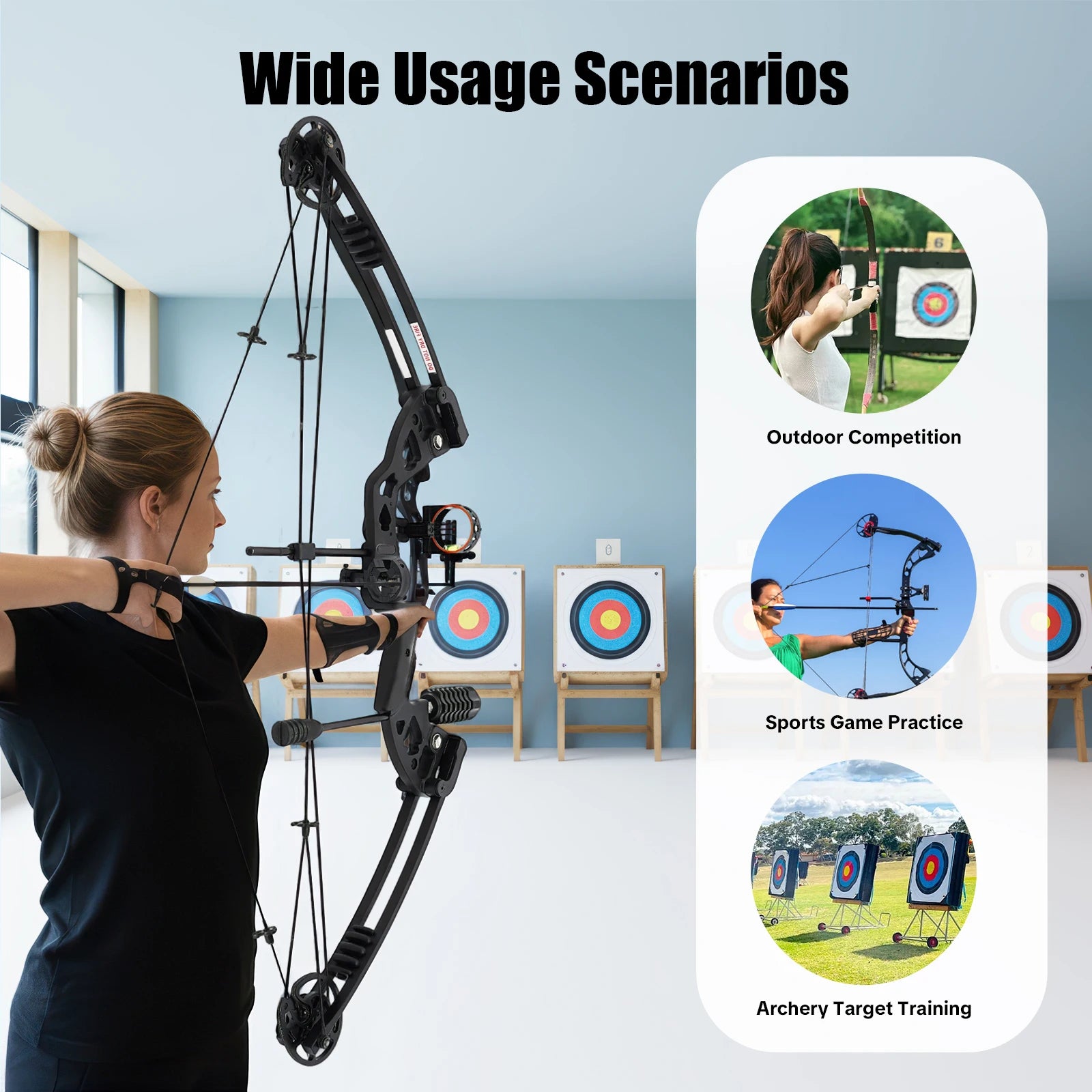 Compound Bow Hunting Kit with 12 Arrows