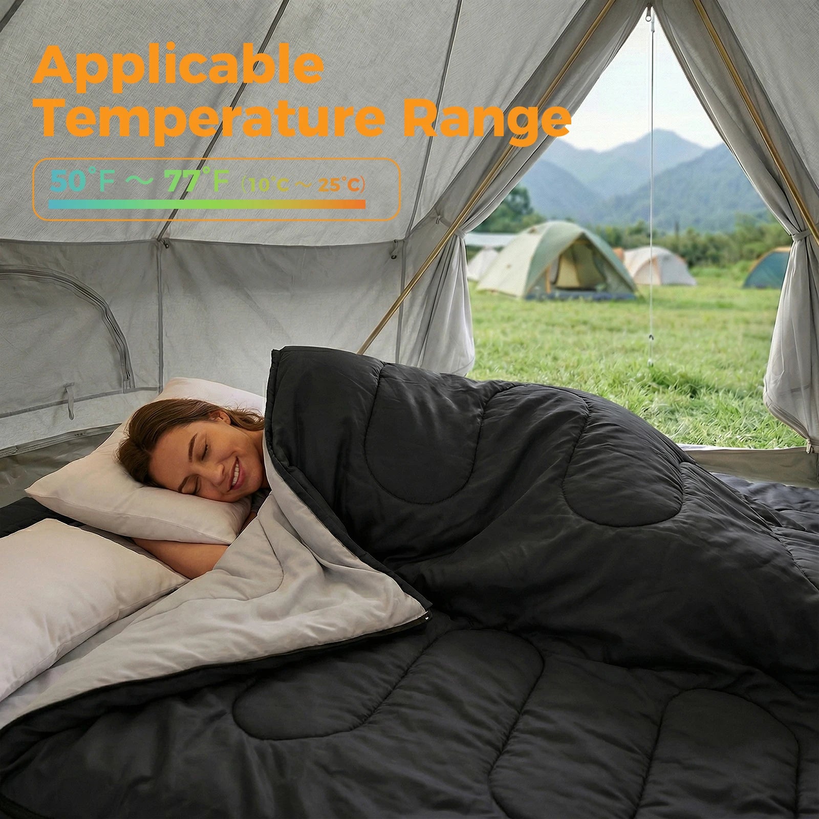 Portable Compact Sleeping Bag for 2 Person