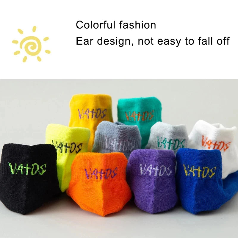 5/10Pairs Summer Socks Bright Color  unisex