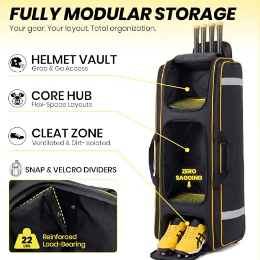 100L Rolling Baseball Catchers Gear Bag