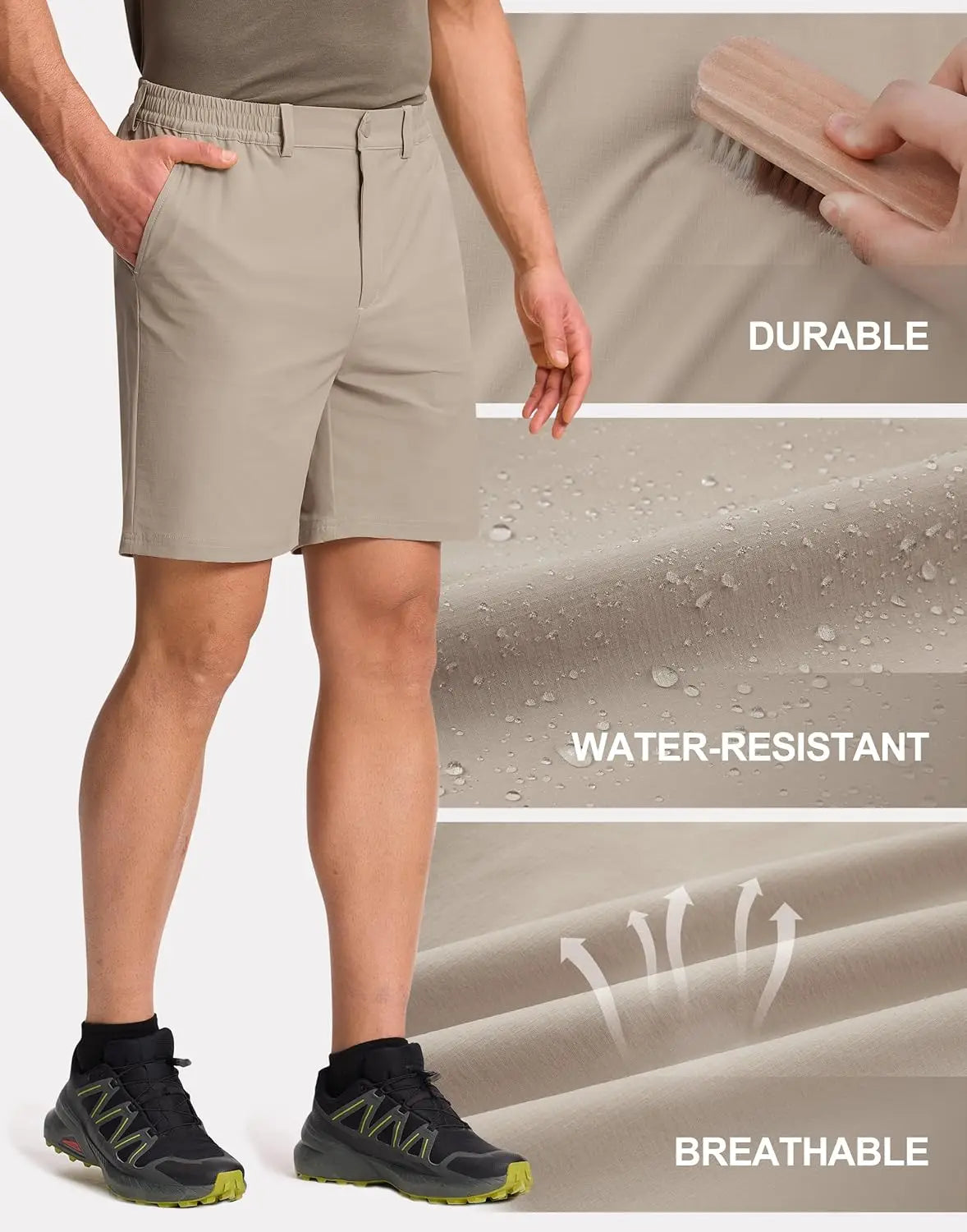 Men's 7" Hiking, Golf Shorts Lightweight