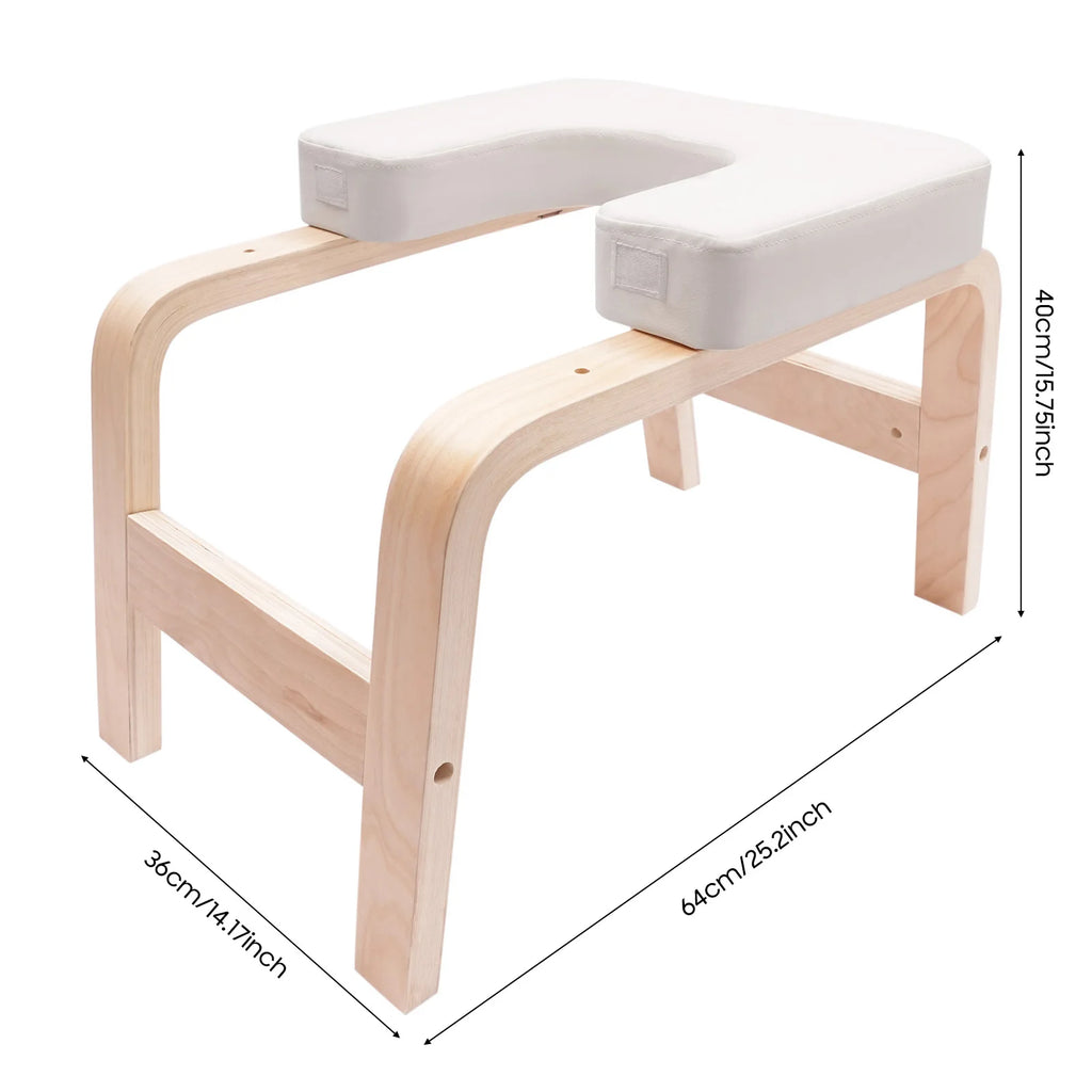 Wood Yoga Headstand Bench Stool