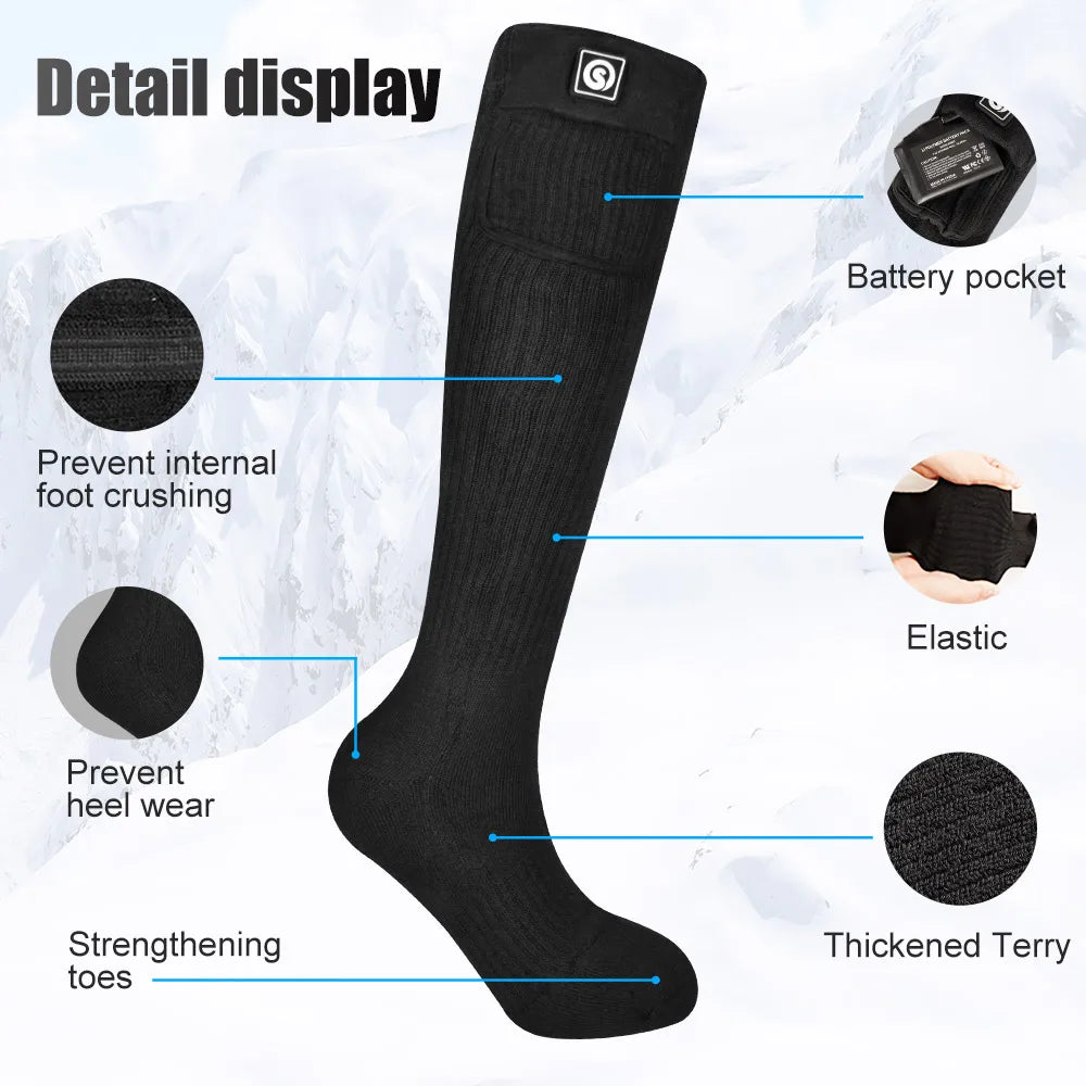 Heated Winter Thermal Socks Rechargeable