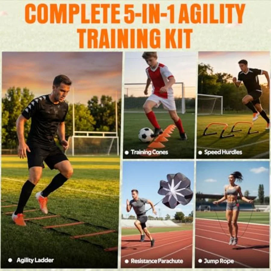 Agility Ladder, Soccer Football Training Equipment Set