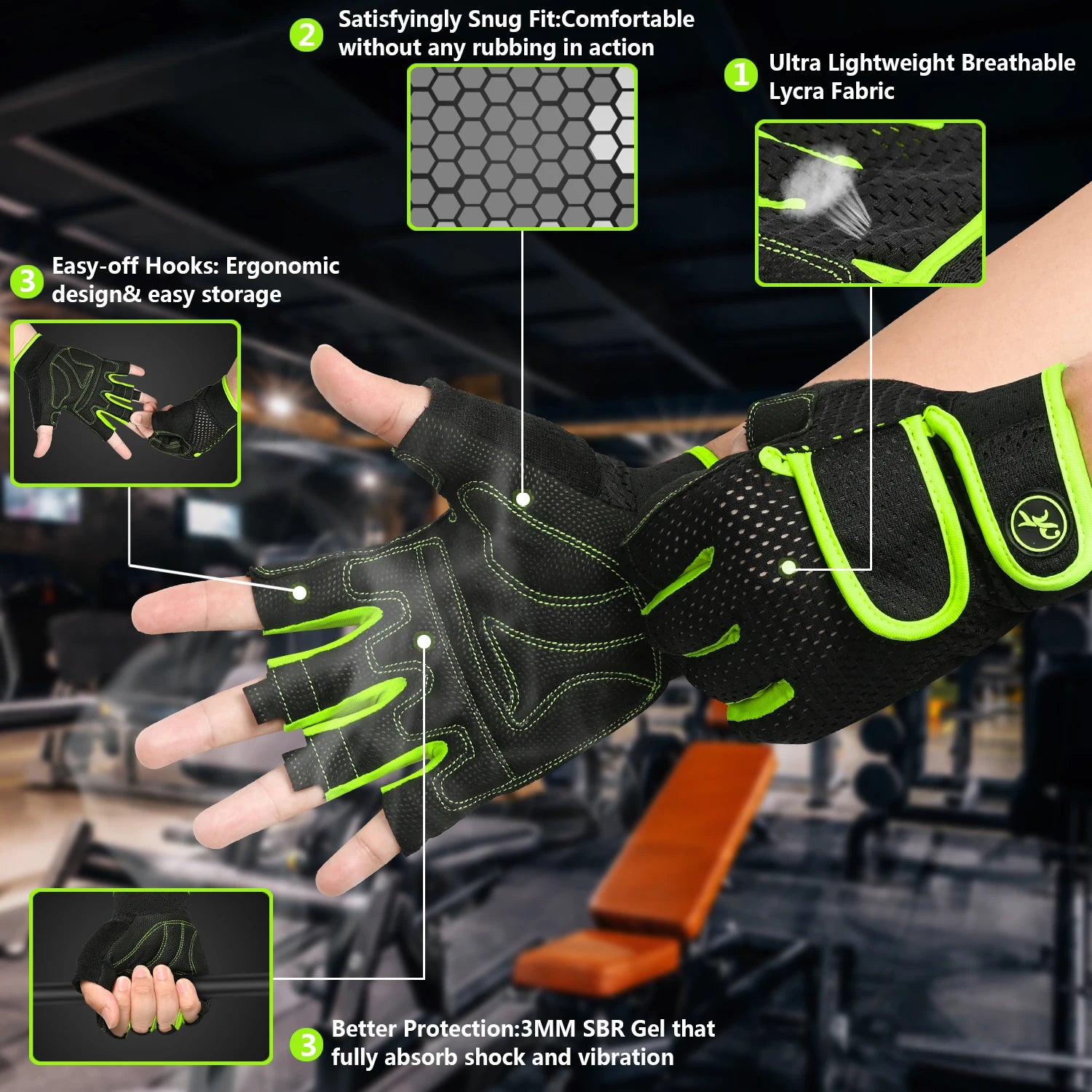 Unisex Weight Lifting Gloves