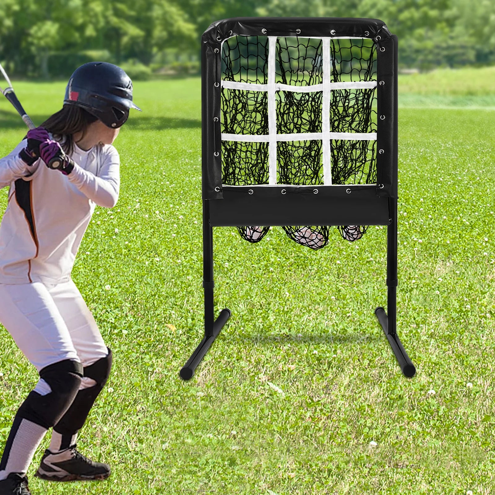 9 Hole Baseball Pitching Net Field