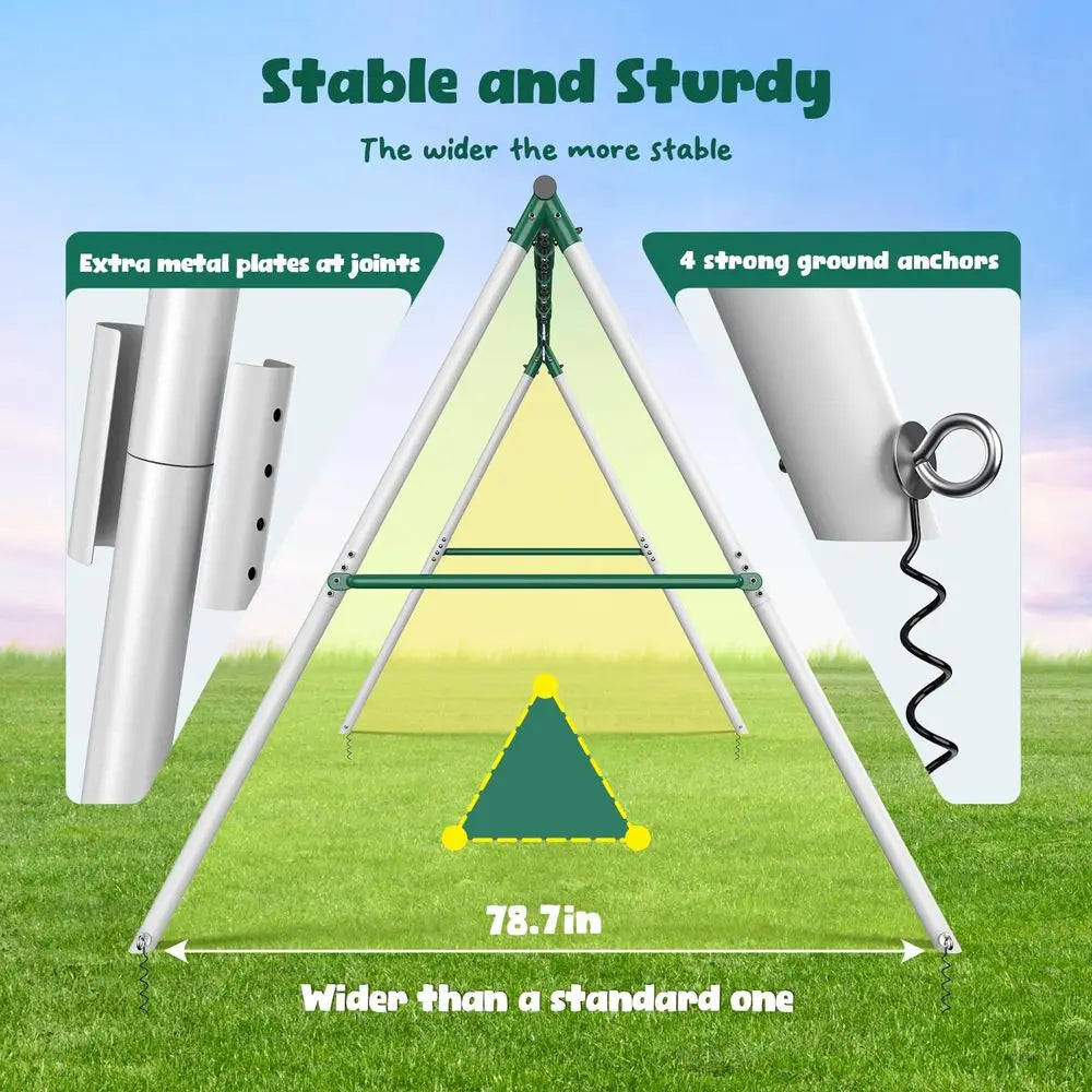 7.3ft Tall Heavy Duty Swing Set