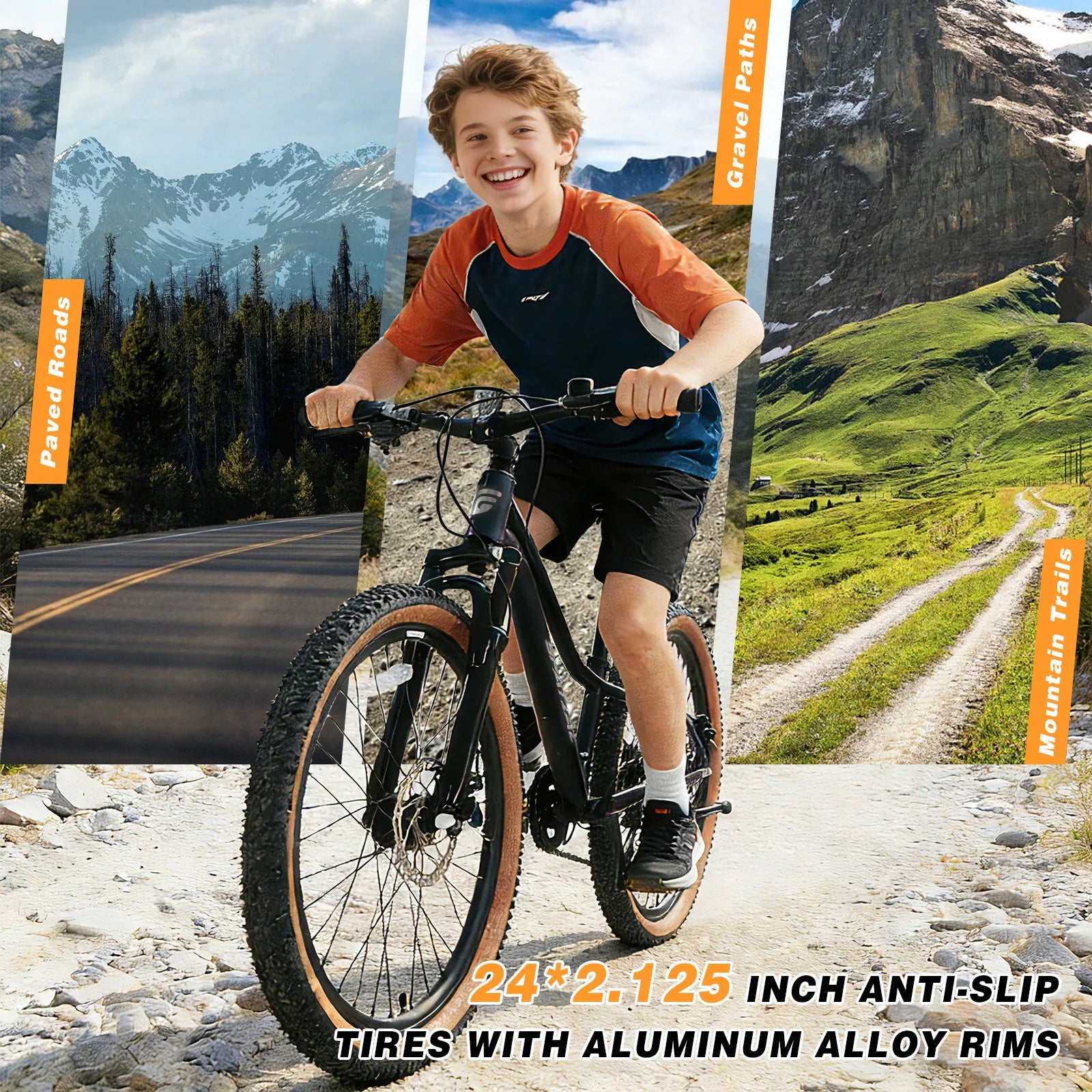 24 Inch Hardtail 7 Speed Mountain Bike