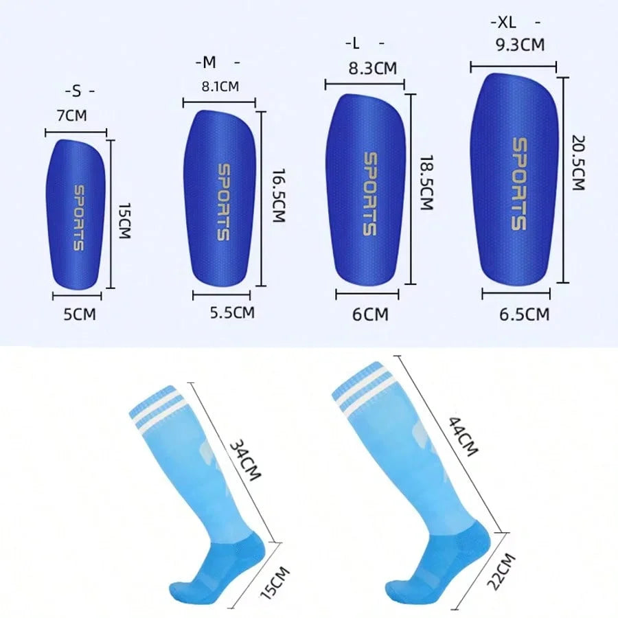 1 Pair Soccer Shin Guard Pad Adult socks