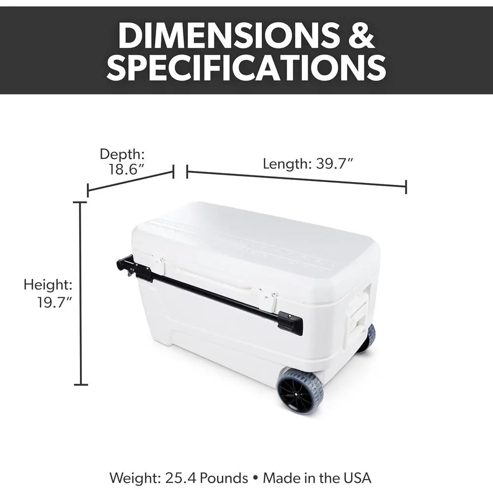 Wheeled 110Qt Insulated Cooler