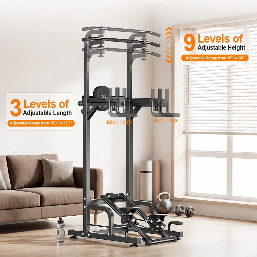 Free Standing Pull Up Bar with Stepper Machine