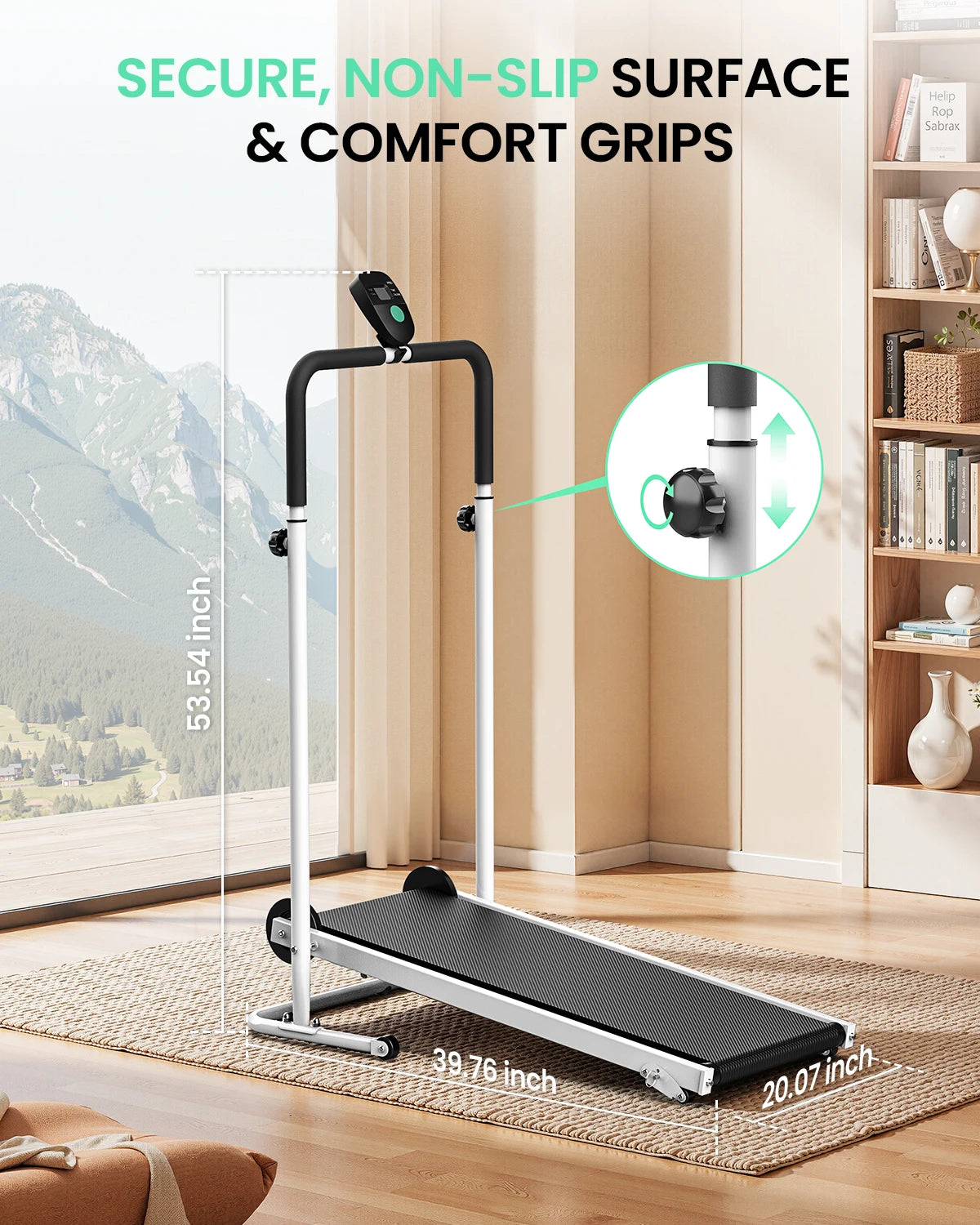 Foldable Compact Non-Electric Treadmill