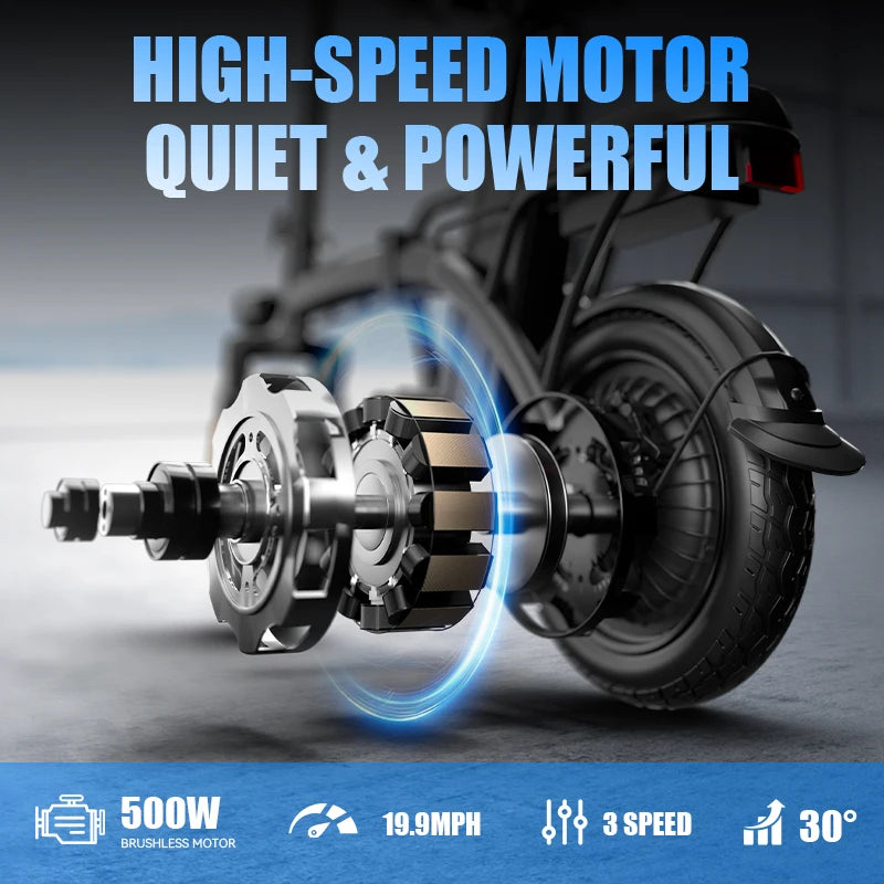 14'' Foldable Commuter Ebike 500W Motor