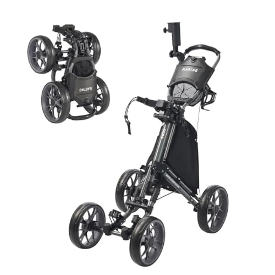 Golf Push Cart 4-Wheels, Folding