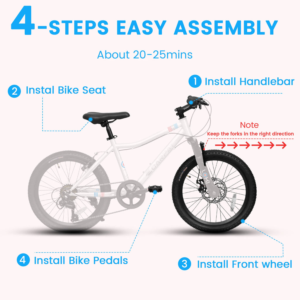 20 Inch Kids' Mountain Bike 7Speed