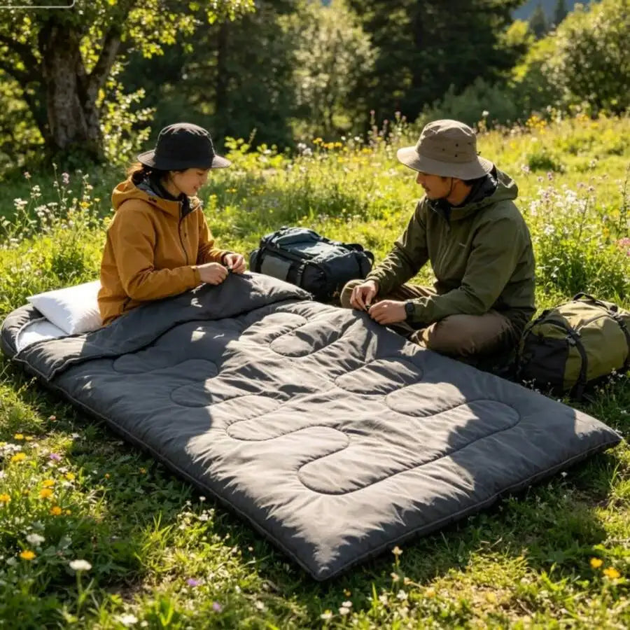 Adult Double Sleeping Bag With Pillow