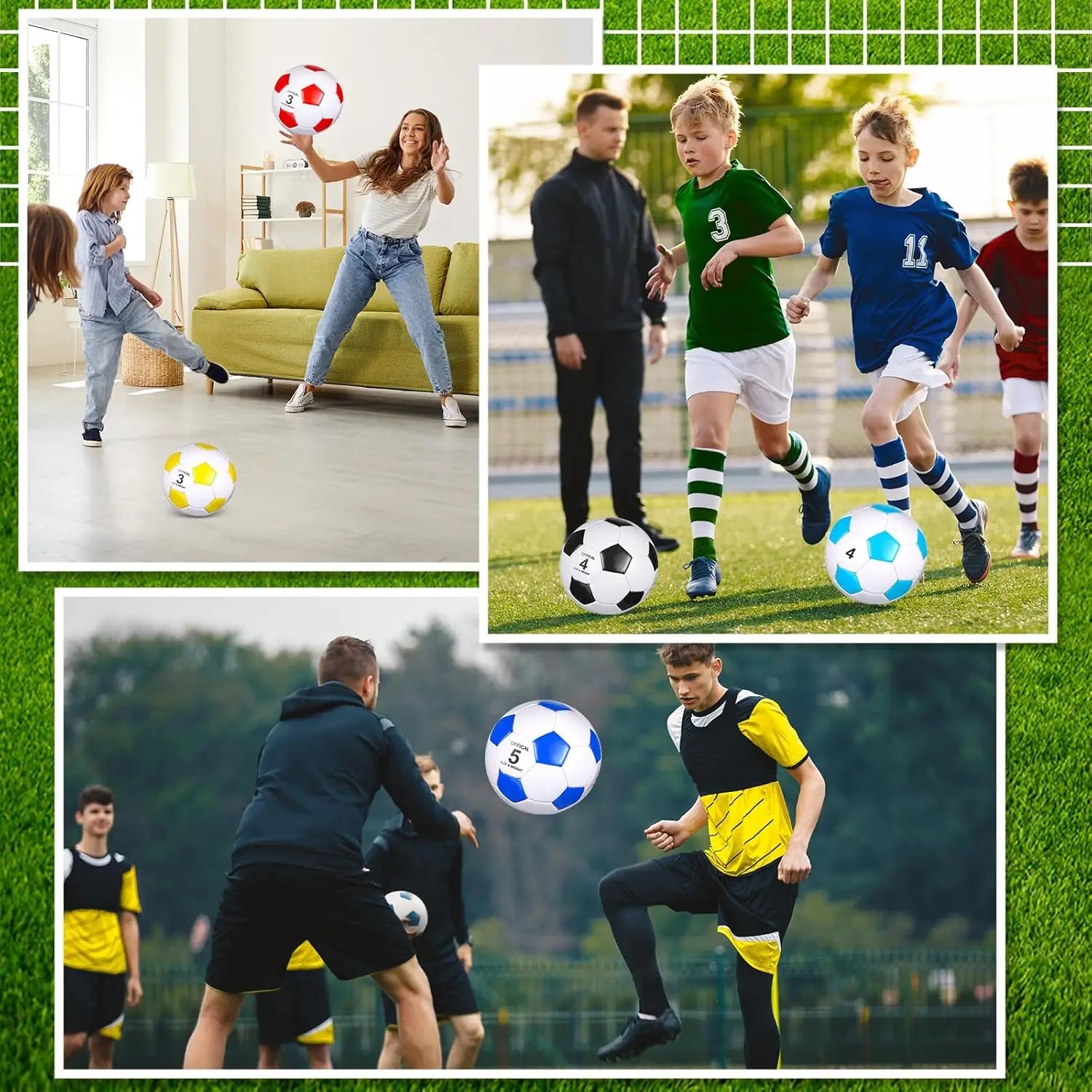 8 Pcs Soccer Balls Bulk with Pump