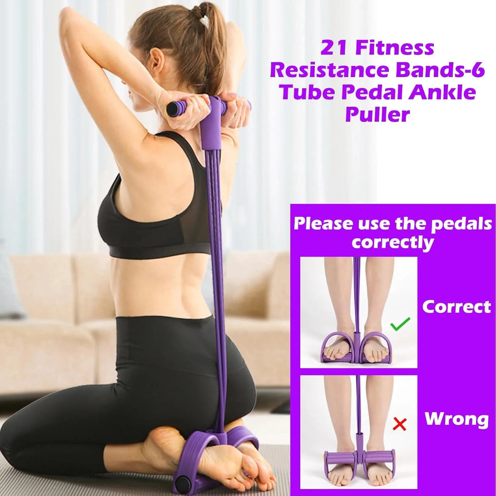 1pcs Multifunctional Yoga Pedal Resistance Band