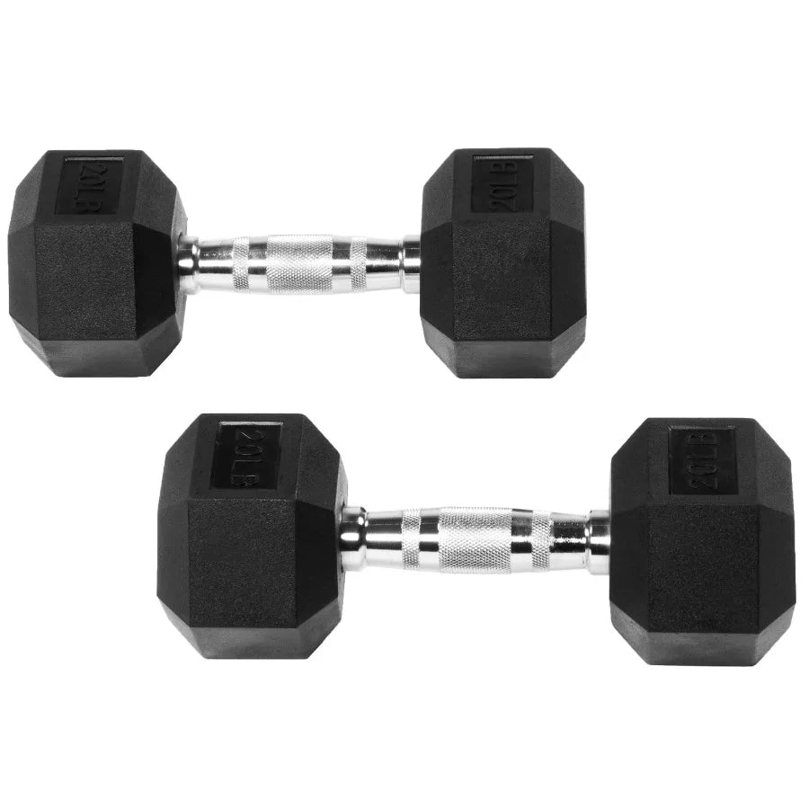 2Pcs 20 lbs Hex Dumbbells