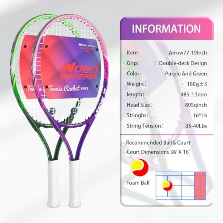 Junior/Youth Tennis Racquet with Tennis Ball Carry