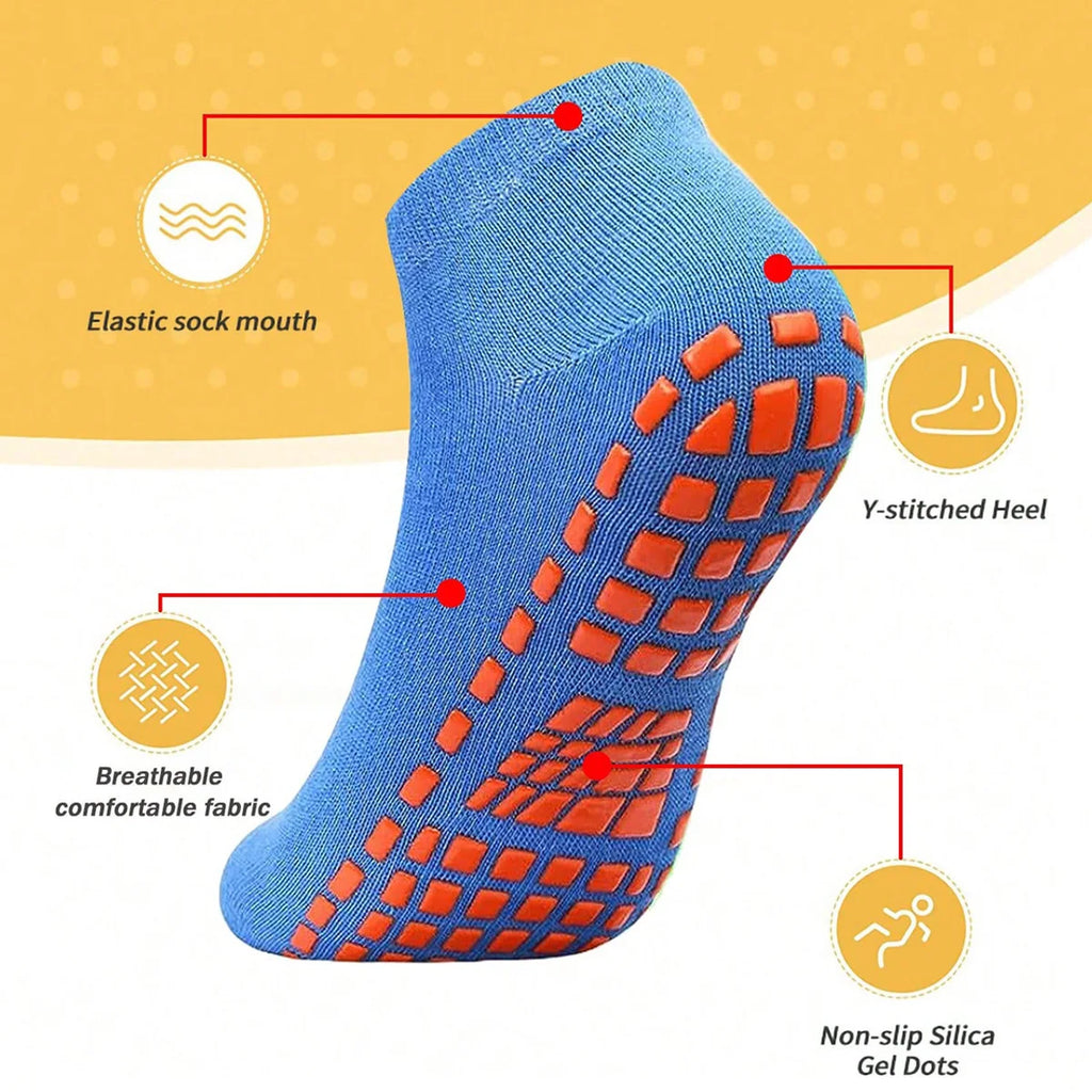 1/4 Pairs Unisex Silicone Non Slip Socks