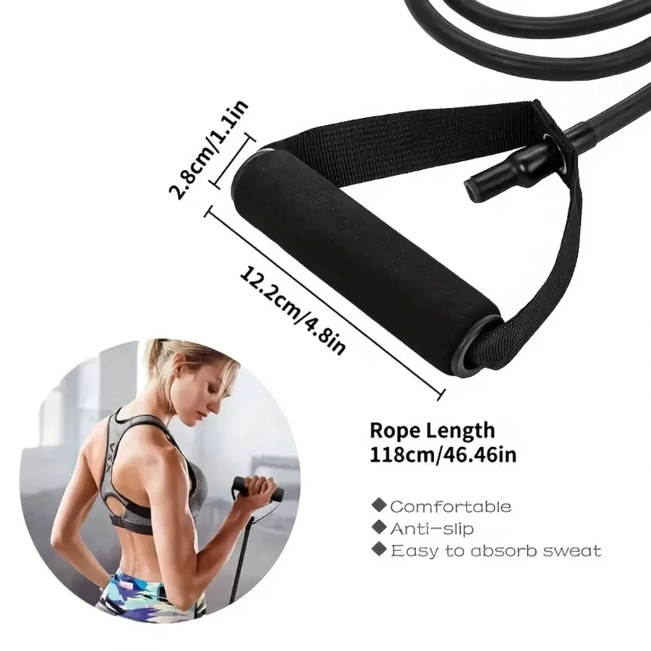 Resistance Band Set with Handles – 3 Levels