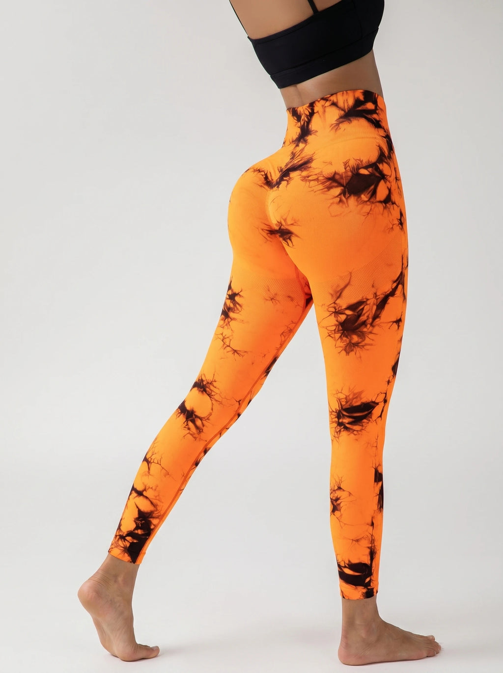 Bright Tie-Dye High-Waist Yoga Pants