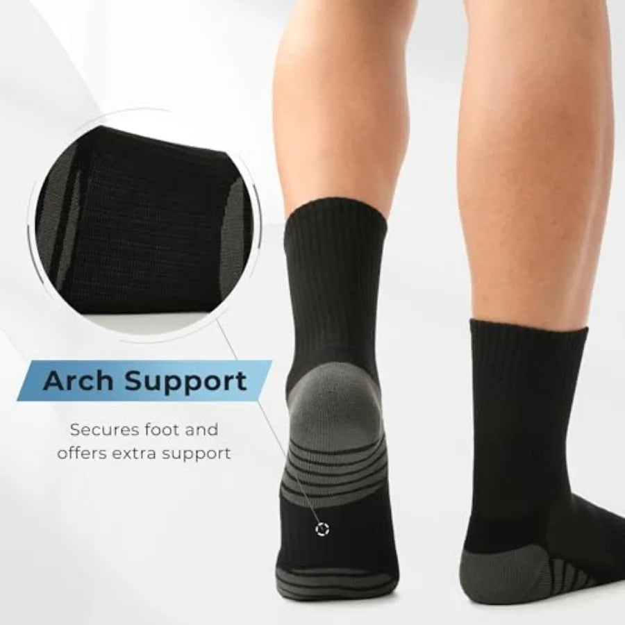 6 Pack Men's Crew Socks  Sports Socks