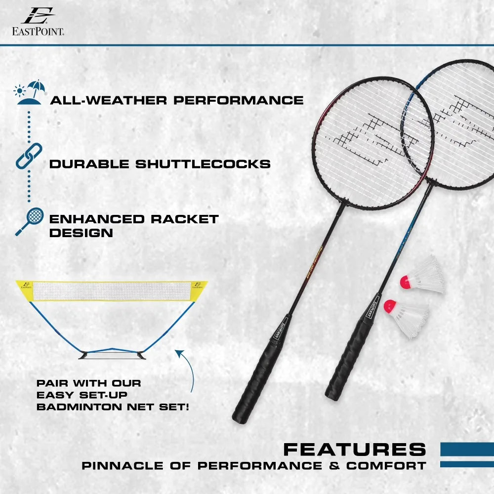 2 Player Badminton Racket Set