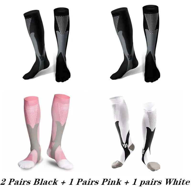 Pairs Men Compression Socks Football Soccer