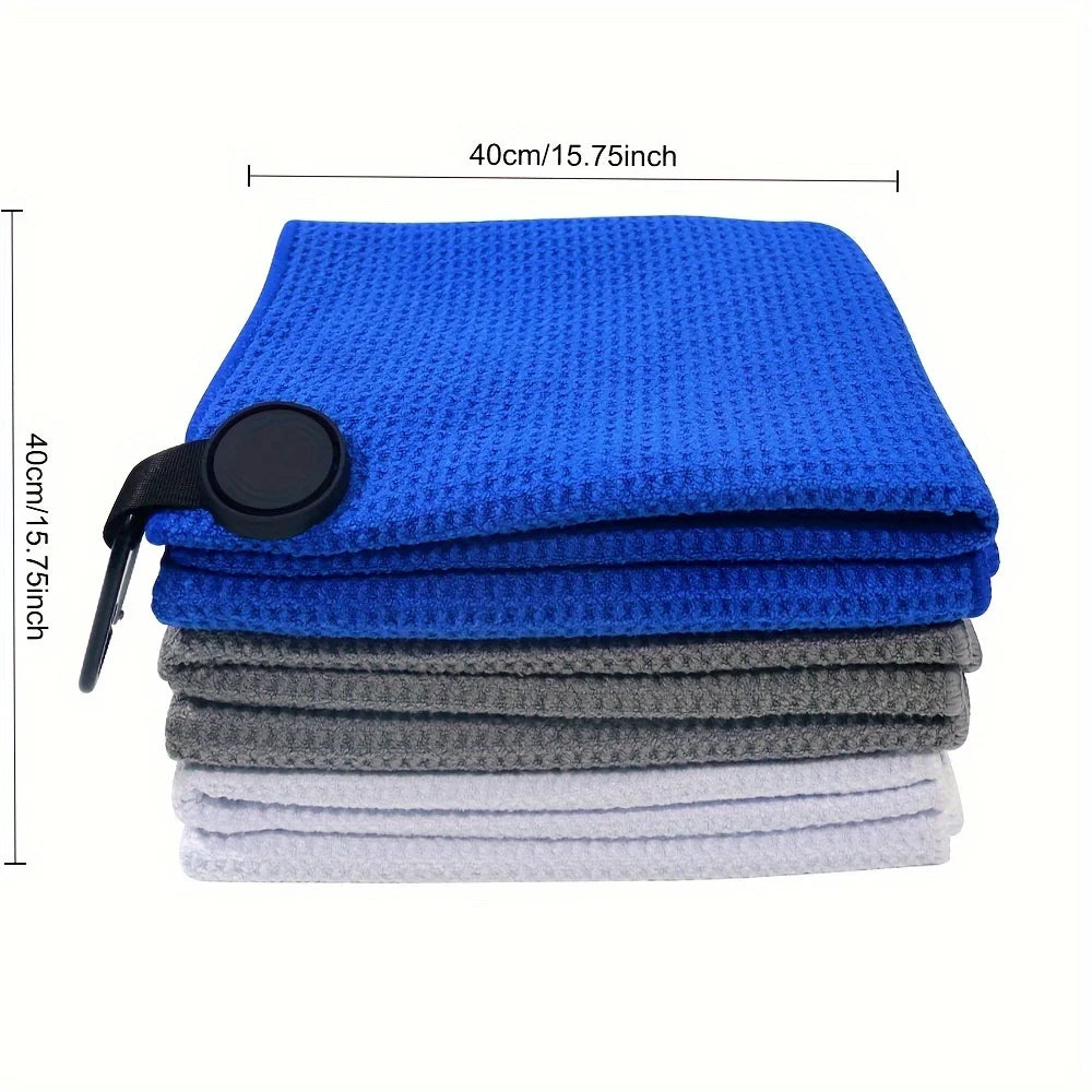 1Pc Round Golf Towel with Magnetic Suction