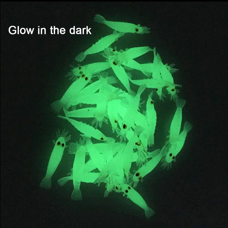 50Pcs Luminous Shrimp Fishing Bait