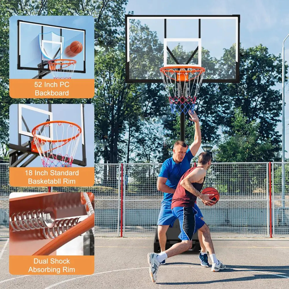 Basketball Hoop Outdoor 44 52 Inch Shatterproof