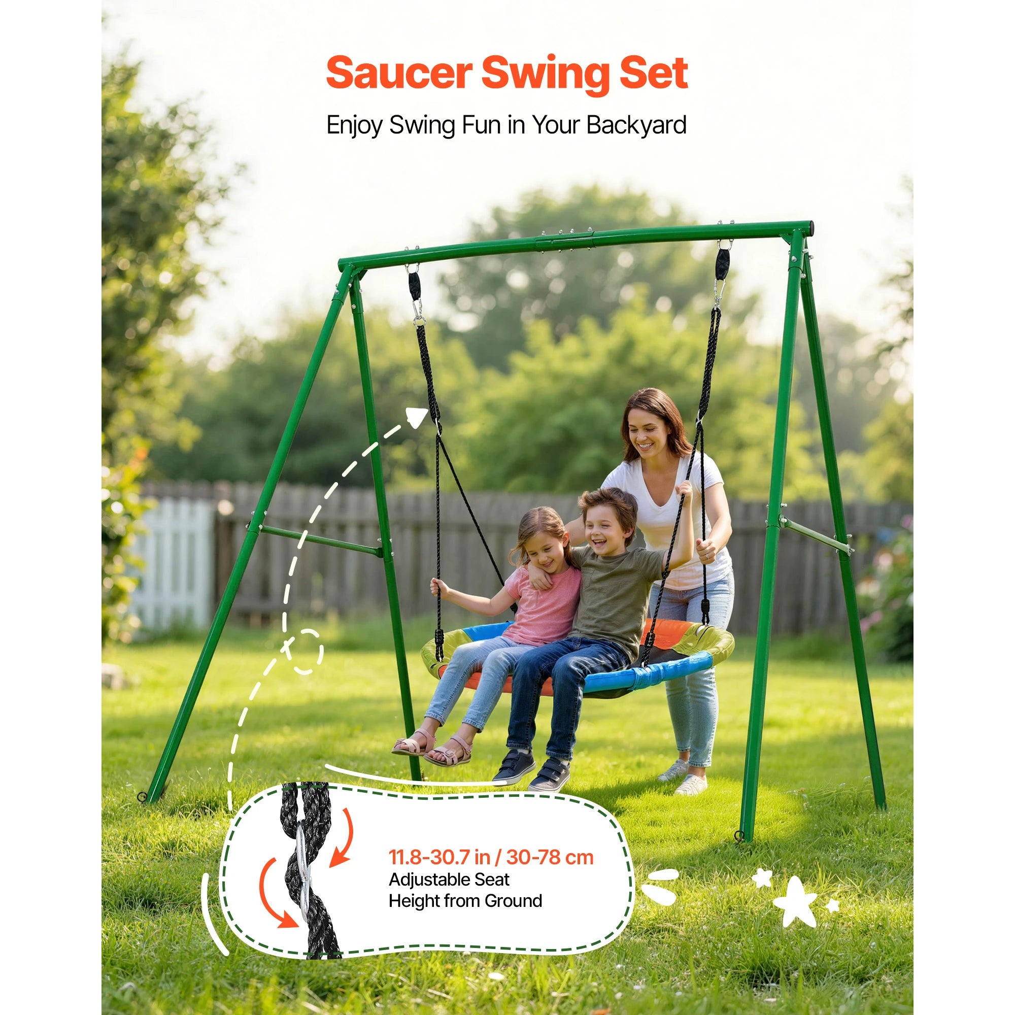 Swing Set for Backyard 32/40/60x32"