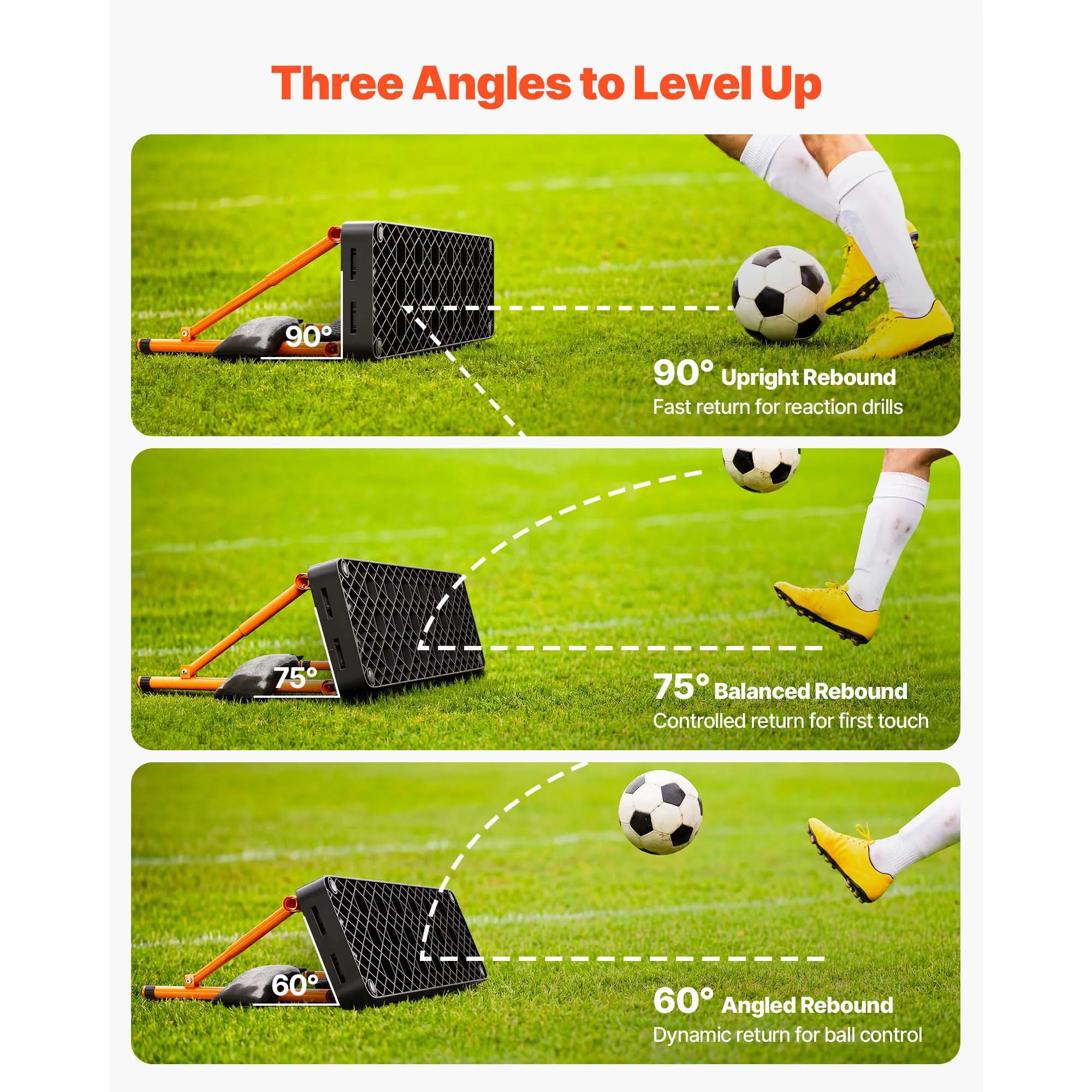 37.4x9.8in Soccer Rebounder Board
