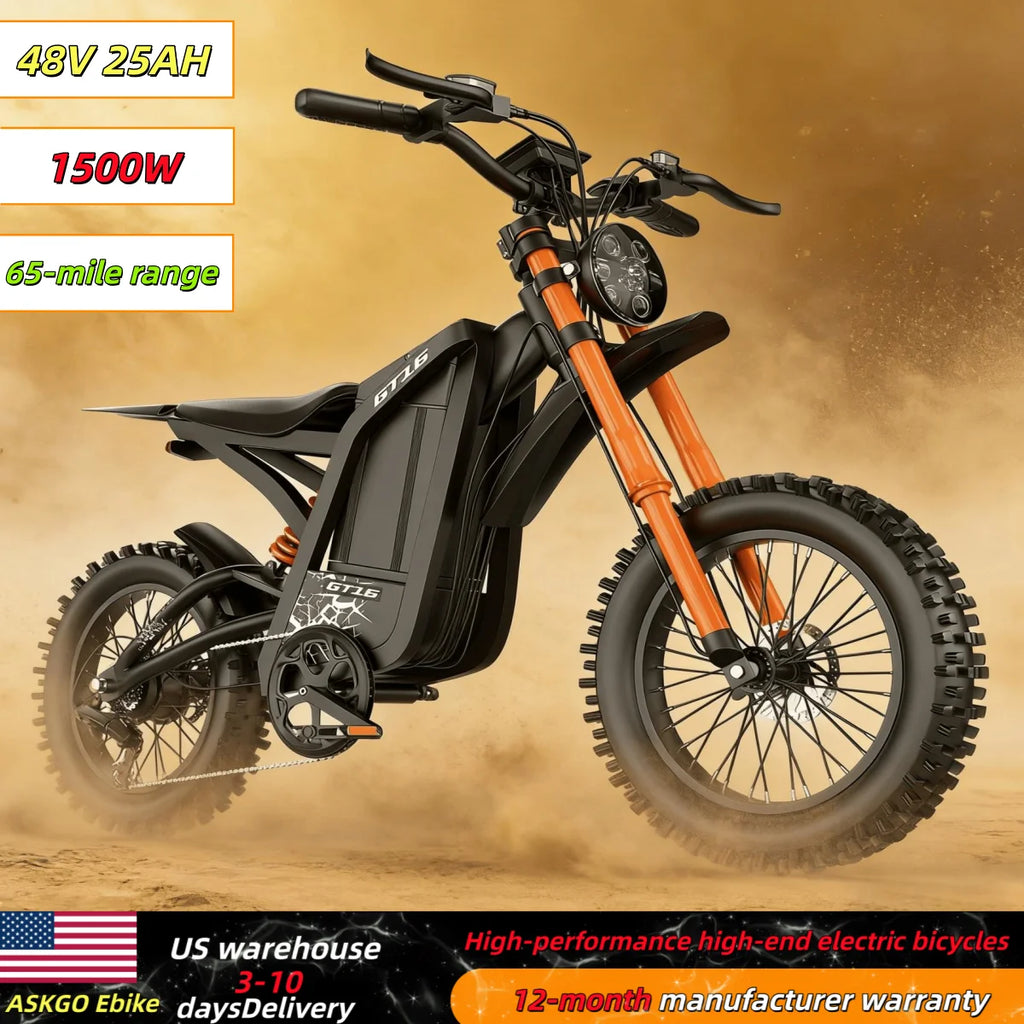 Electric bicycle full suspension, 48V  1500W
