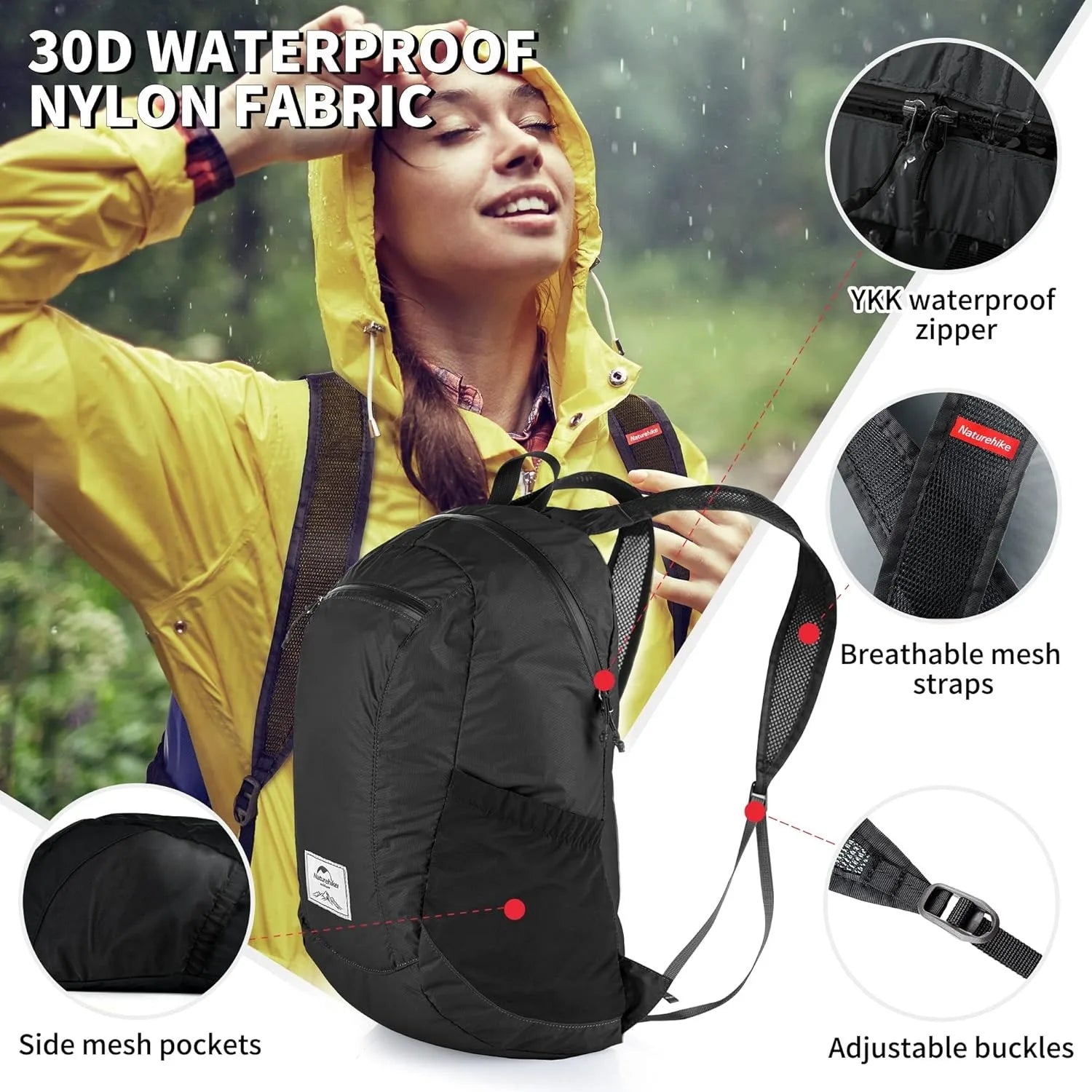 18L Silicone Folding Backpack Lightweight