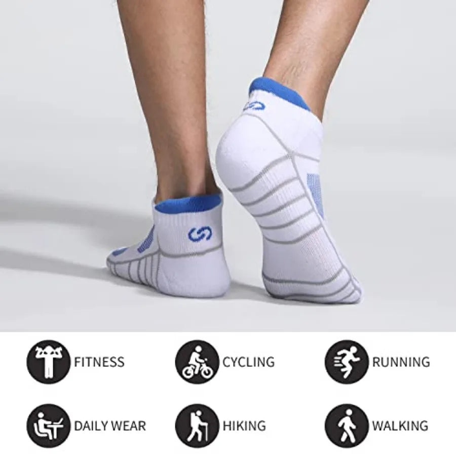 6 Pair Athletic Unisex  Ankle Socks