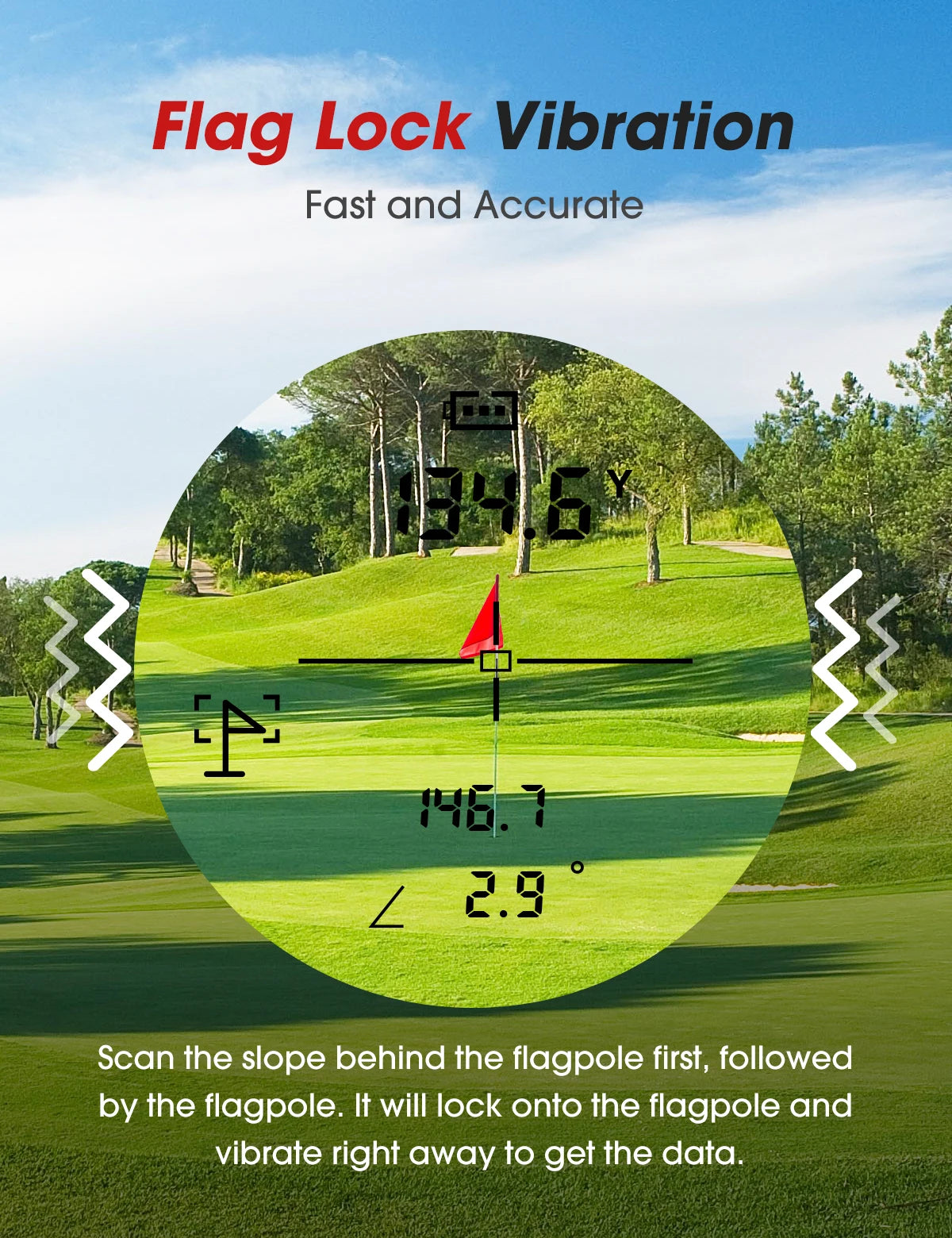 1300 Yards Range Finder Golf 6X Mag/slope