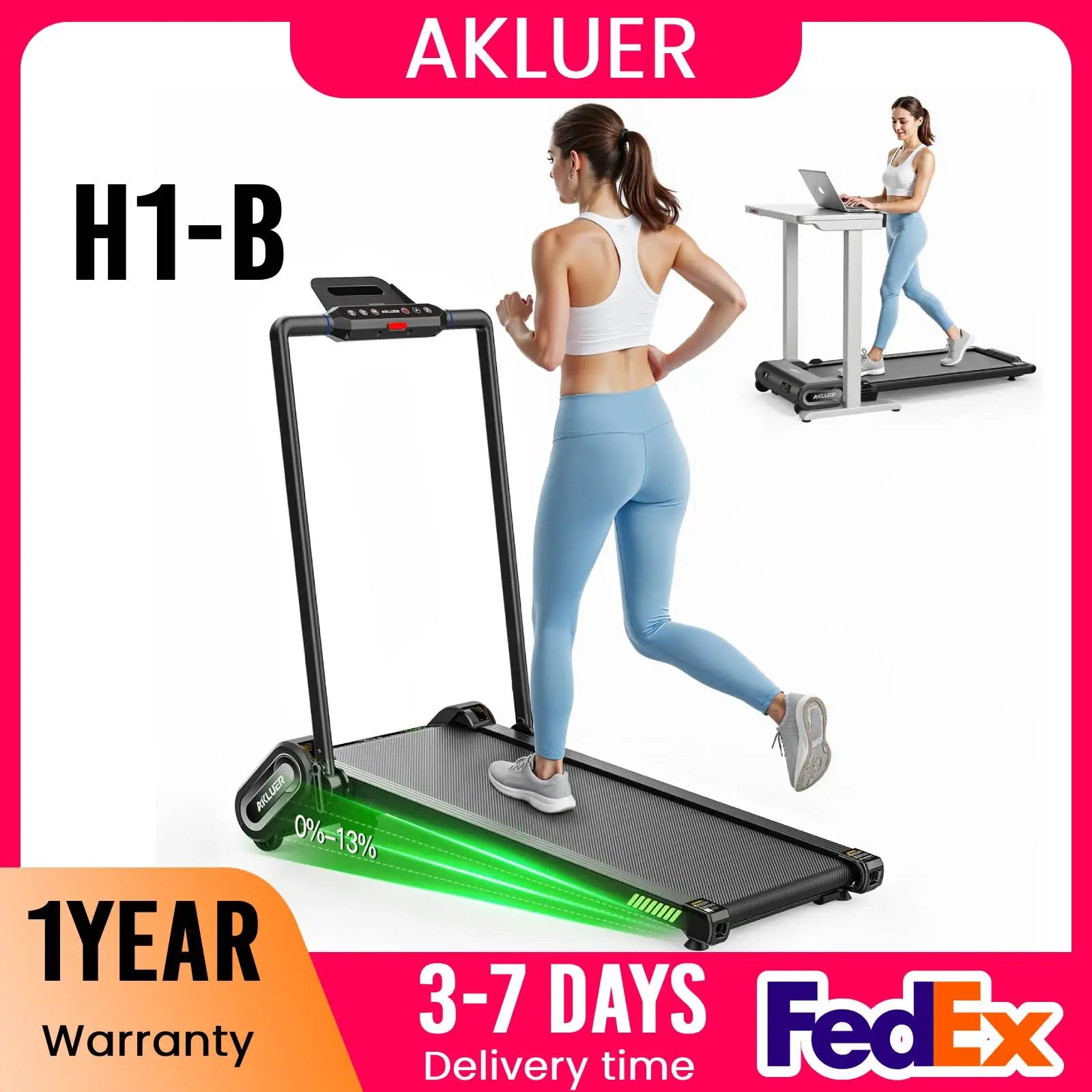 Auto Incline Walking Pad Treadmill 2.5HP