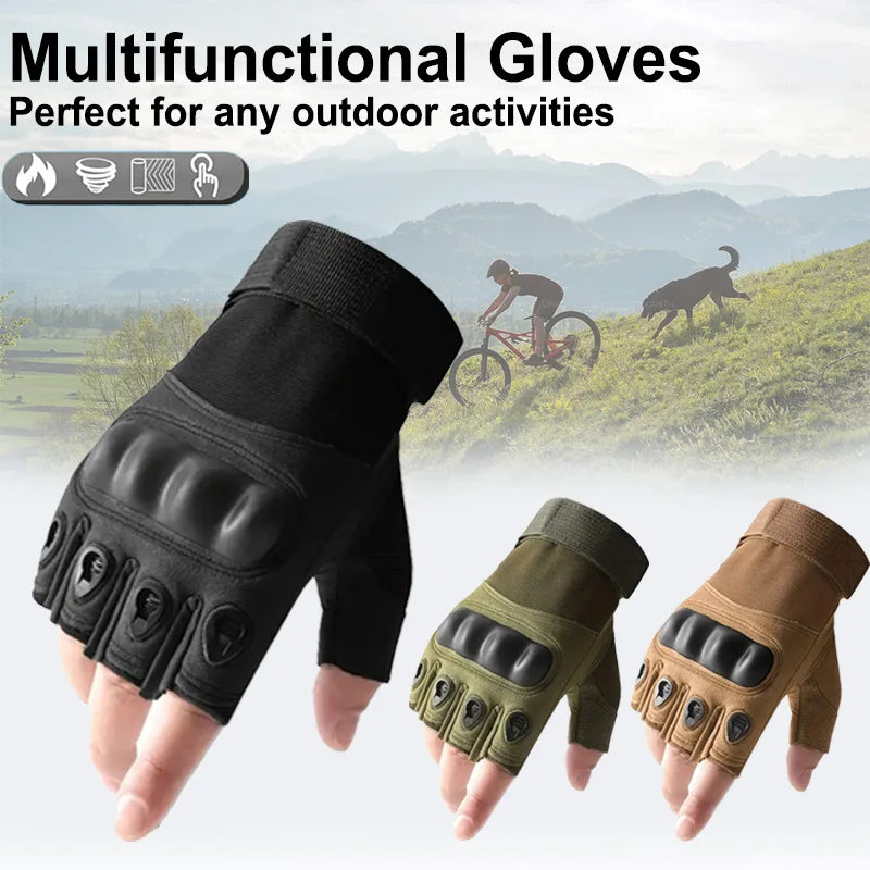 Tactical Fingerless Gloves for Men