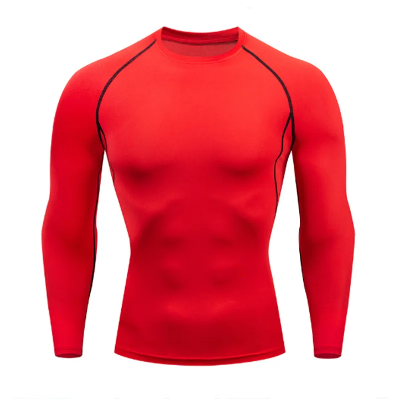 Men Bodybuilding Sports Compression T-Shirt LS