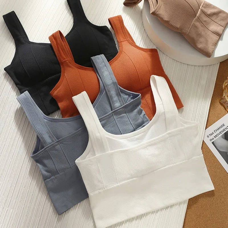 Crop Top Push Up Sport Bra