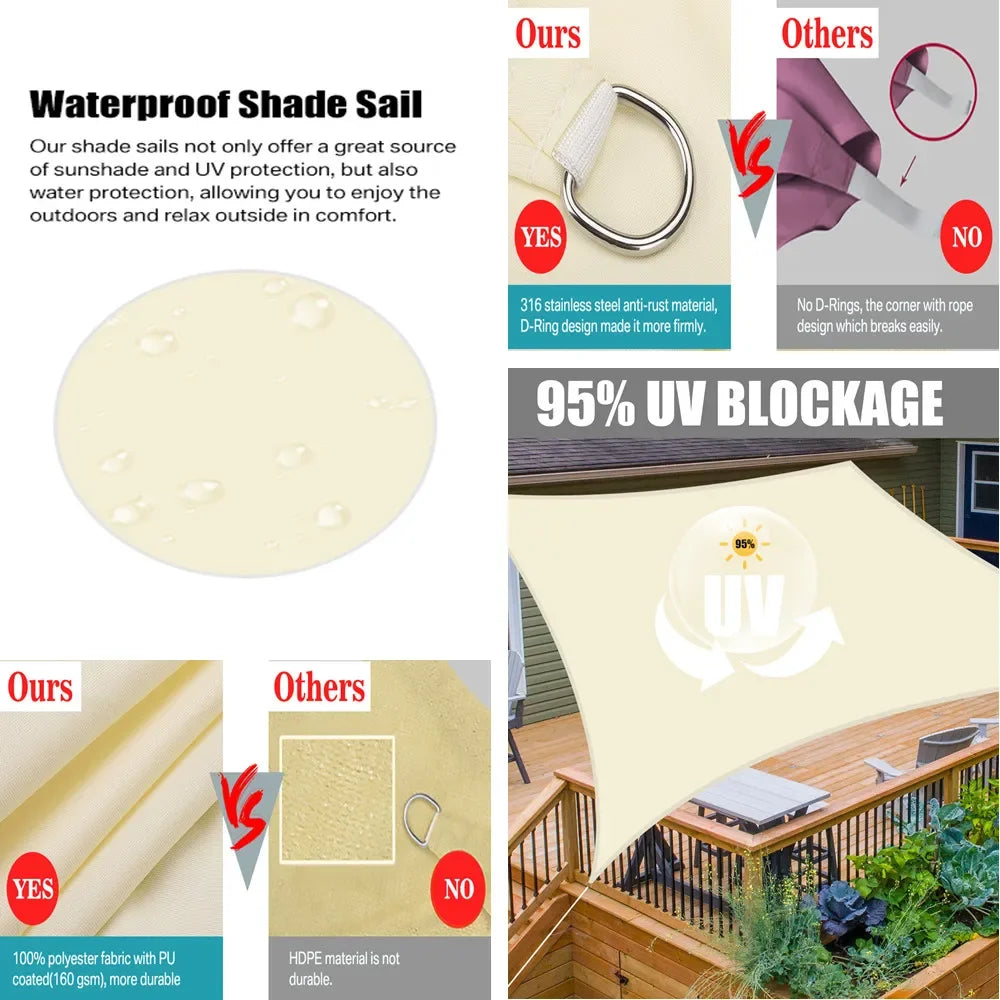 Rectangle Sun Shade Sail Canopy Awning